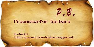 Praunstorfer Barbara névjegykártya